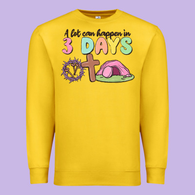 A Lot Can Happen In 3 Days Premium Sweatshirt Designed By Maliassmallbusiness