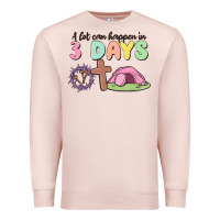 Pale Pink a lot can happen in 3 days Premium Sweatshirt - MaliasSmallBusiness