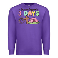 Purple a lot can happen in 3 days Premium Sweatshirt - MaliasSmallBusiness