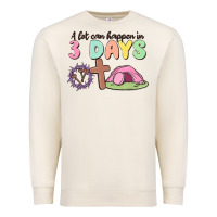Sandshell a lot can happen in 3 days Premium Sweatshirt - MaliasSmallBusiness