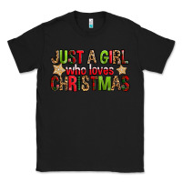 Black just a girl who loves christmas with cookies Classic Tee - FaDigitalArtStudio