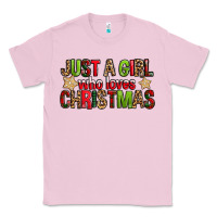 Bubblegum Pink just a girl who loves christmas with cookies Classic Tee - FaDigitalArtStudio