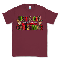 Burgundy just a girl who loves christmas with cookies Classic Tee - FaDigitalArtStudio