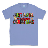 Colony Blue just a girl who loves christmas with cookies Classic Tee - FaDigitalArtStudio