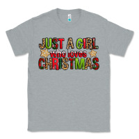 Heather Grey just a girl who loves christmas with cookies Classic Tee - FaDigitalArtStudio