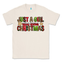 Natural just a girl who loves christmas with cookies Classic Tee - FaDigitalArtStudio