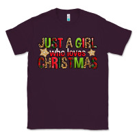 Plum just a girl who loves christmas with cookies Classic Tee - FaDigitalArtStudio