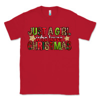 Red just a girl who loves christmas with cookies Classic Tee - FaDigitalArtStudio