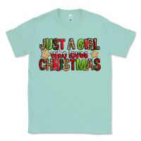 Seafoam just a girl who loves christmas with cookies Classic Tee - FaDigitalArtStudio