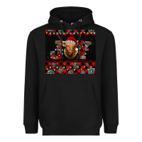 Black highland cow joy christmas tumbler Heavyweight Hoodie - Jasminsmagicworld