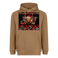 Highland Cow Joy Christmas Tumbler Heavyweight Hoodie | Teevron
