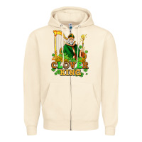 Sandshell st patricks clover king  with shamrocks Zipper Hoodie - AdoDesignShop