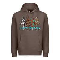 Coffee Happy Holidays Trees Premium Hoodie - MaliasSmallBusiness