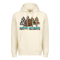 Sandshell Happy Holidays Trees Premium Hoodie - MaliasSmallBusiness