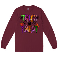 Burgundy trick or treat Long Sleeve Tee - RacoonDesign