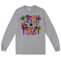 Heather Grey trick or treat Long Sleeve Tee - RacoonDesign