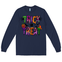 Navy trick or treat Long Sleeve Tee - RacoonDesign