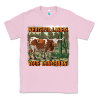 Bubblegum Pink whatever lassos your longhorn Classic Tee - RanaPortraitStore