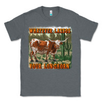 Charcoal Heather whatever lassos your longhorn Classic Tee - RanaPortraitStore