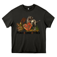 Asphalt Peace Love T Rex Heavy Core Tee - LillyAllenDesigns