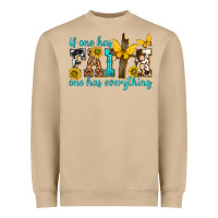 Mushroom if one has faith one has everything Heavyweight Sweatshirt - texasbilliewilder