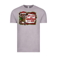Vintage Zinc all i want for christmas is a cow highland calf Vintage Tee - RanaPortraitStore