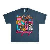 Midnight Navy coffee is my love language Urban Heavy Tee - Zillion Design Studio