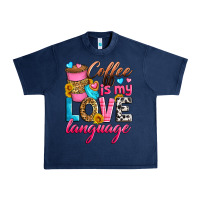 Navy coffee is my love language Urban Heavy Tee - Zillion Design Studio