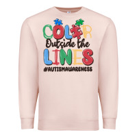 Color Outside The Lines Autism Awareness Premium Sweatshirt | Teevron