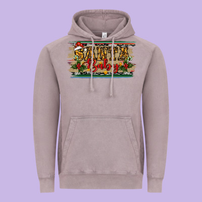 Santa Baby Western Christmas Vintage Hoodie Designed By Ranaportraitstore