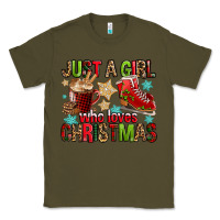 Army Green just a girl who loves christmas Classic Tee - FaDigitalArtStudio