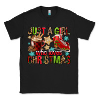 Black just a girl who loves christmas Classic Tee - FaDigitalArtStudio