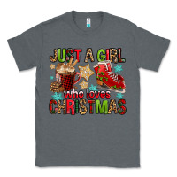 Charcoal Heather just a girl who loves christmas Classic Tee - FaDigitalArtStudio