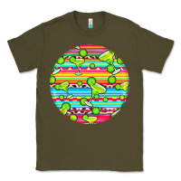 Army Green hispanic heritage month round earrings 3 Classic Tee - BundleAndBundleShop
