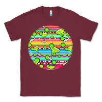 Burgundy hispanic heritage month round earrings 3 Classic Tee - BundleAndBundleShop