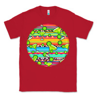 Red hispanic heritage month round earrings 3 Classic Tee - BundleAndBundleShop