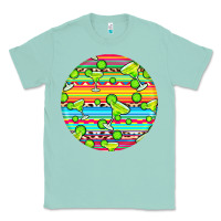 Seafoam hispanic heritage month round earrings 3 Classic Tee - BundleAndBundleShop