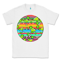 White hispanic heritage month round earrings 3 Classic Tee - BundleAndBundleShop