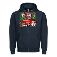 Navy merry christmas Zipper Hoodie - JahusDesignShop