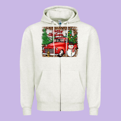 Merry Christmas Zipper Hoodie Designed By Jahusdesignshop
