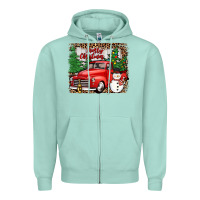 Seafoam merry christmas Zipper Hoodie - JahusDesignShop