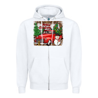 White merry christmas Zipper Hoodie - JahusDesignShop