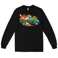 Western Farm Truck Farm Animals Long Sleeve Tee | Teevron
