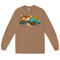 Toasted Coconut western farm truck farm animals Long Sleeve Tee - FaDigitalArtStudio