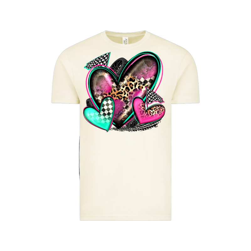 Race Hearts Vintage Tee by Zillion Design Studio | Teevron