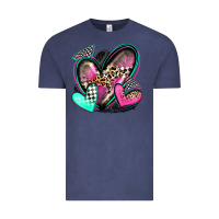 Vintage Denim race hearts Vintage Tee - Zillion Design Studio