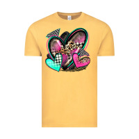 Vintage Mustard race hearts Vintage Tee - Zillion Design Studio