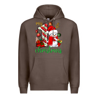 Coffee My 1st. Christmas with cute snowman Premium Hoodie - NancyCooperArtShop
