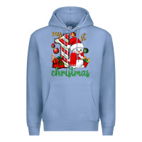 Colony Blue My 1st. Christmas with cute snowman Premium Hoodie - NancyCooperArtShop