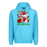 Ocean Blue My 1st. Christmas with cute snowman Premium Hoodie - NancyCooperArtShop